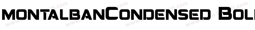 montalbanCondensed Bold字体转换